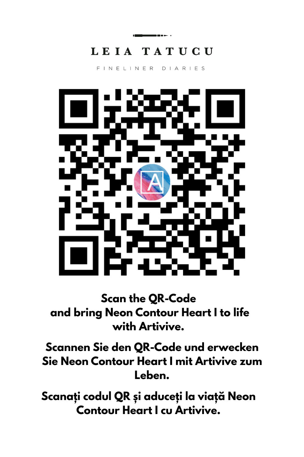 Neon Contour Heart I – Print de Artă Înrămat