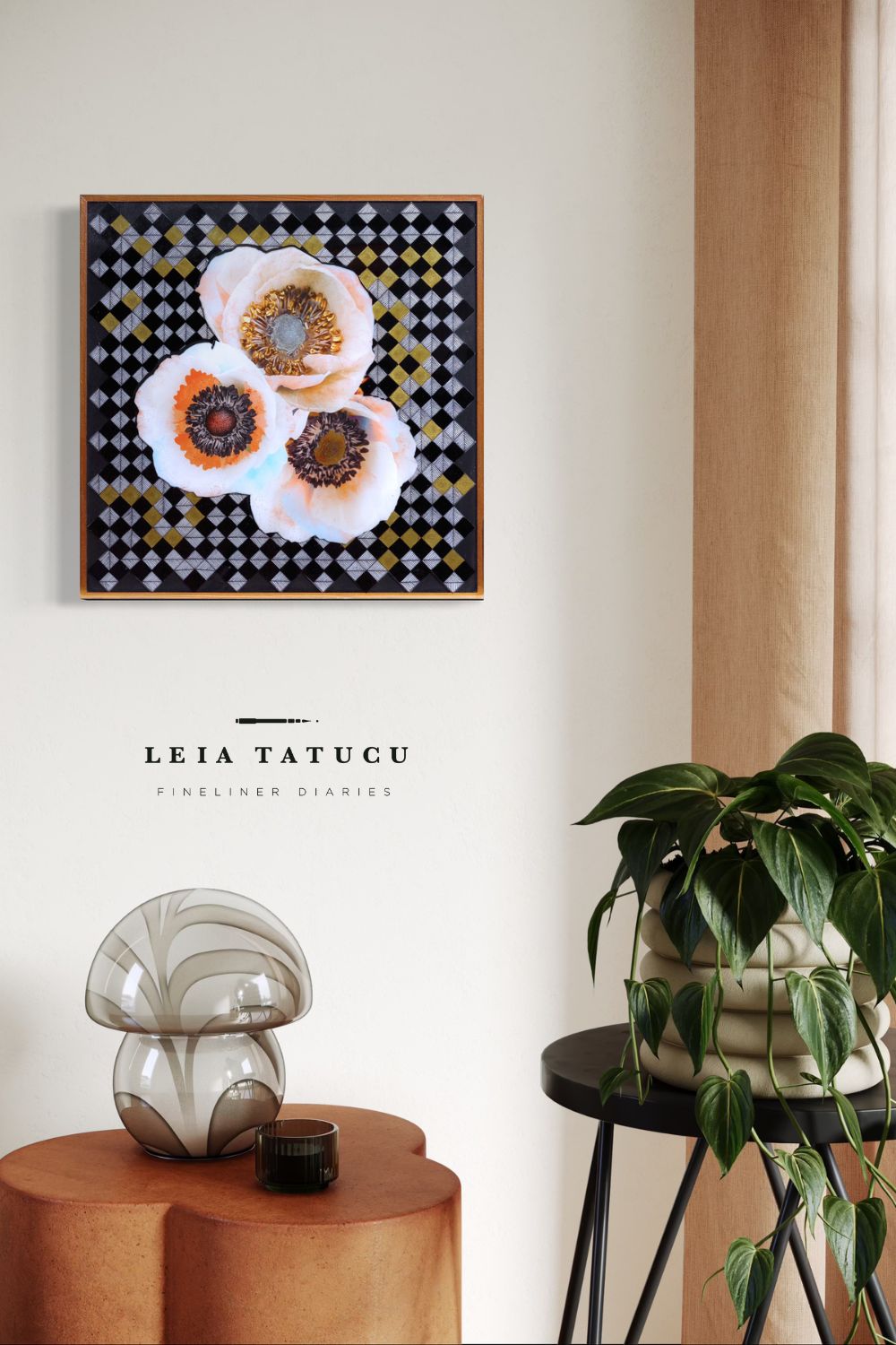 Anemone and Geometrics Kunstwerk