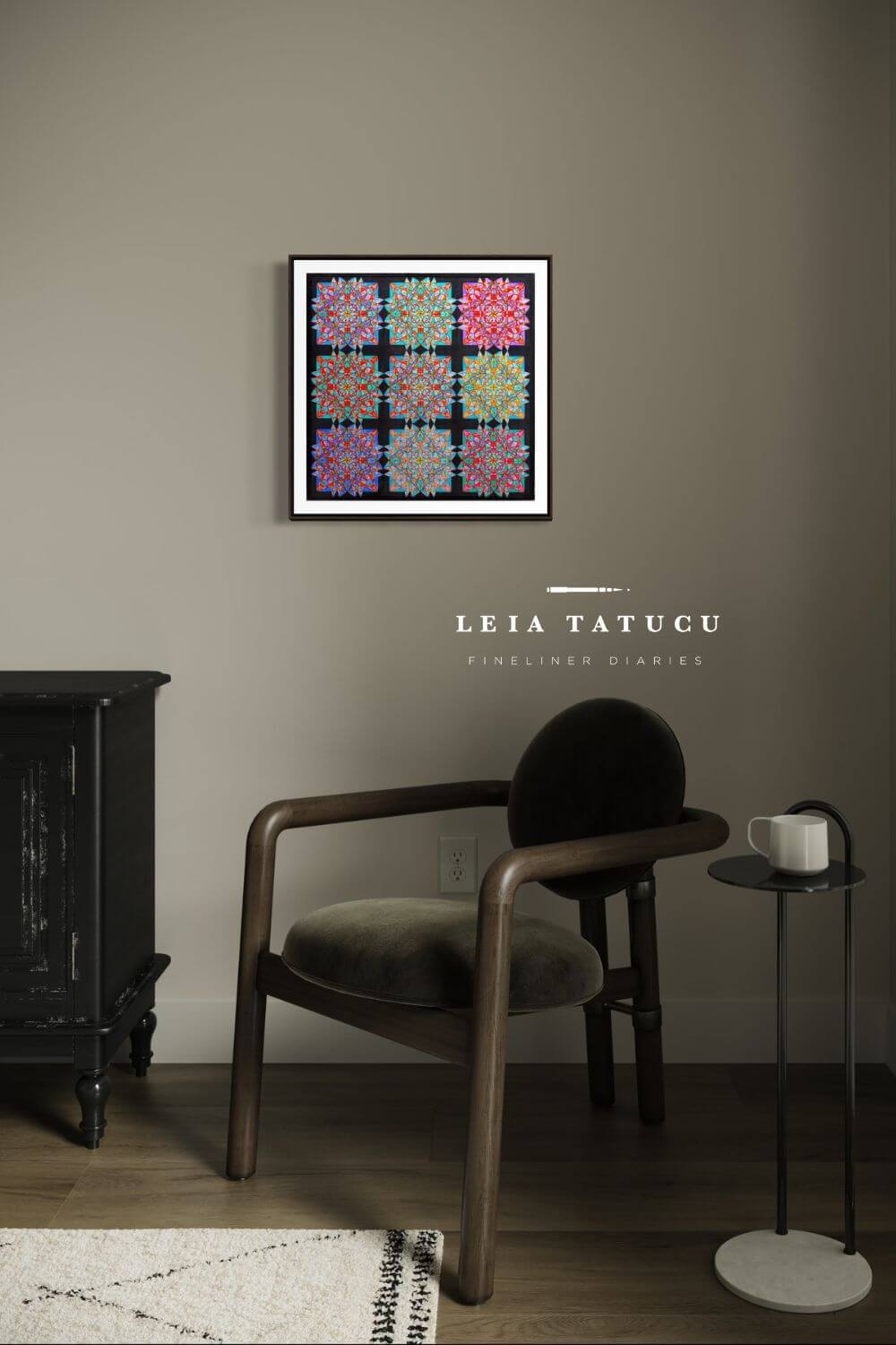 Geometric Lotus Blooms Fine Art Print