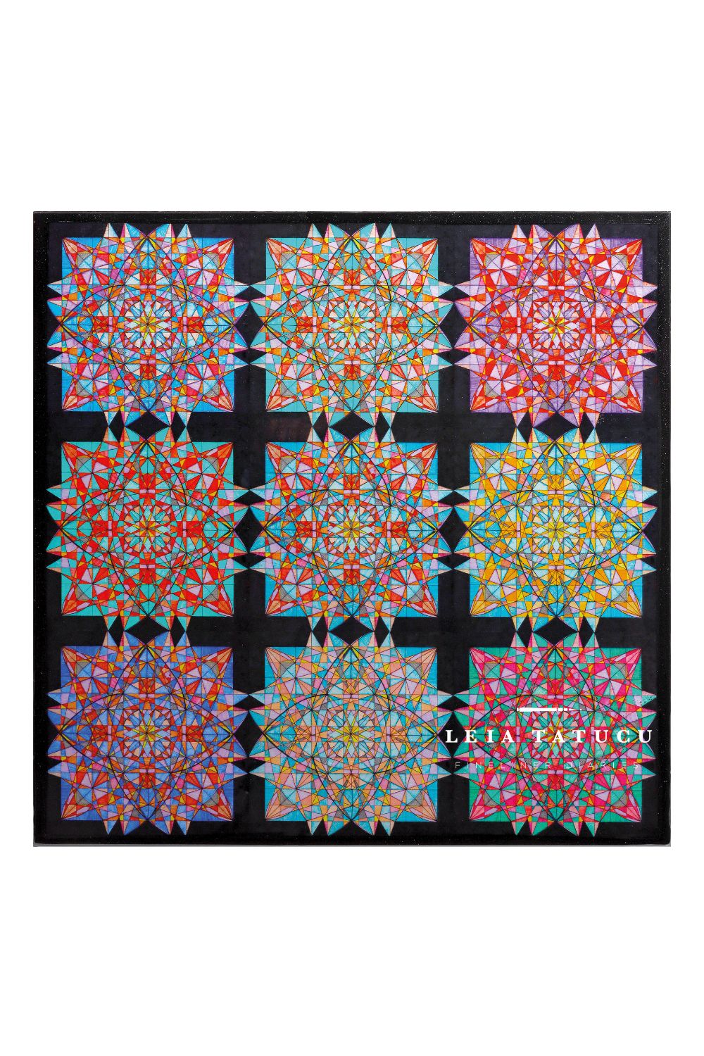 Print de artă Geometric Lotus Blooms