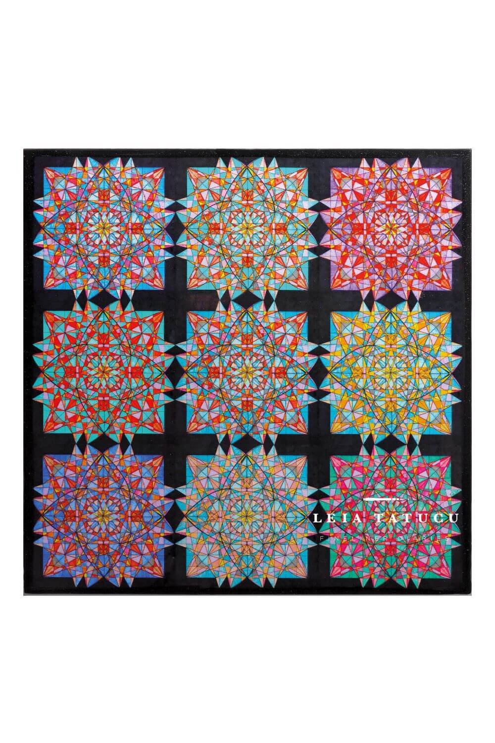 Geometric Lotus Blooms Fine Art Print