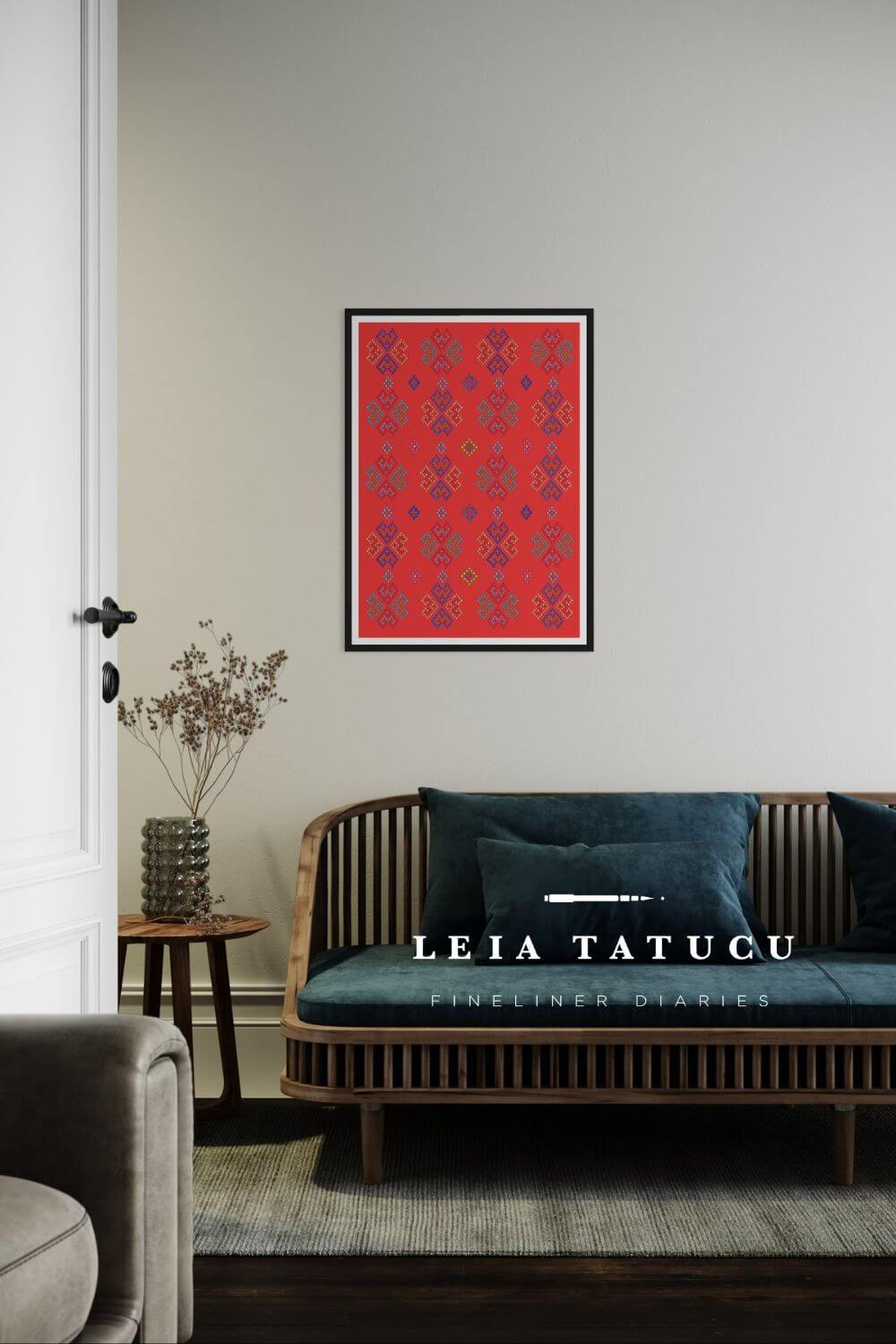 Print de Artă Model geometric 2 inspirat de ceapsă tradițională românească