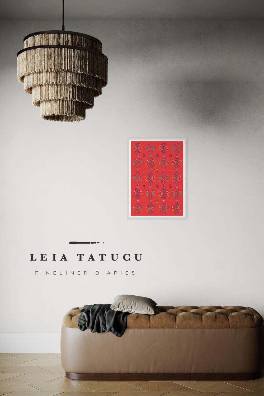 Print de Artă Model geometric 2 inspirat de ceapsă tradițională românească