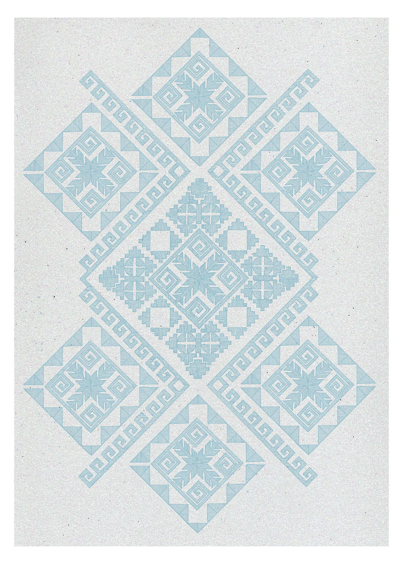 Geometrisches Muster von rumänischer traditioneller Frauenbluse