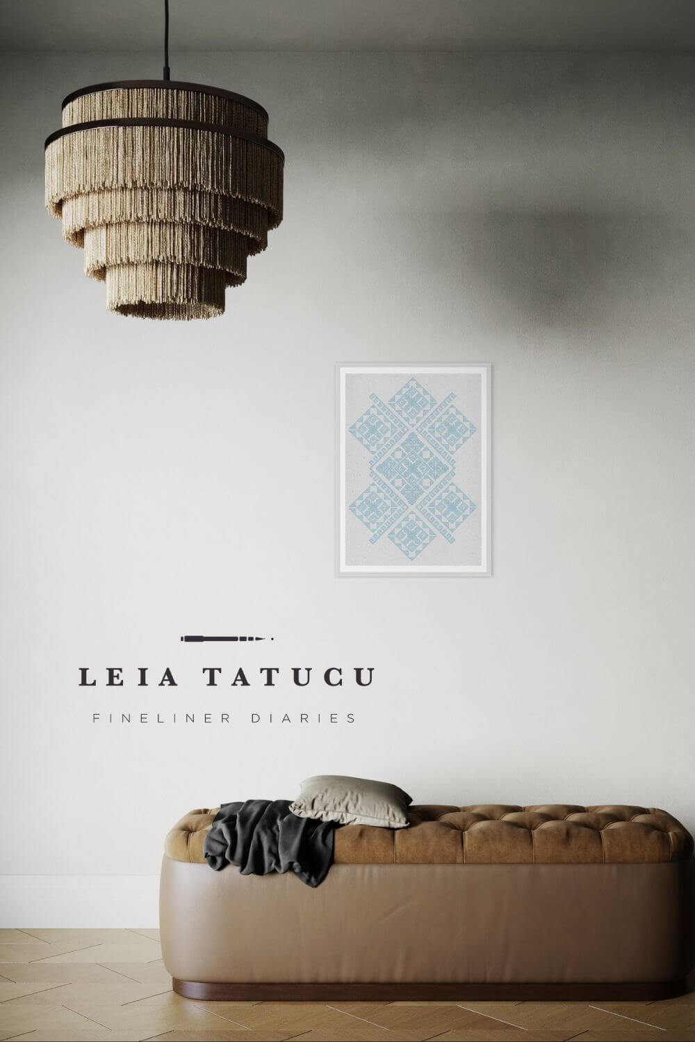 Print de Artă Model geometric de pe o ie tradițională românească