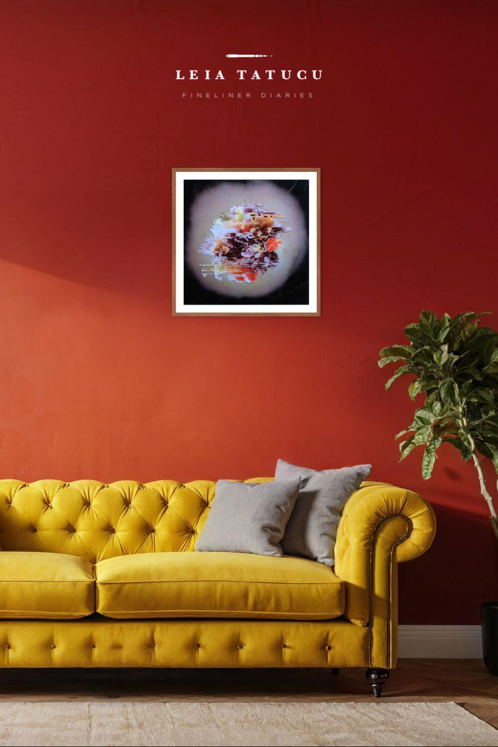 Peony Glitch Print de Artă în Ediție Limitată