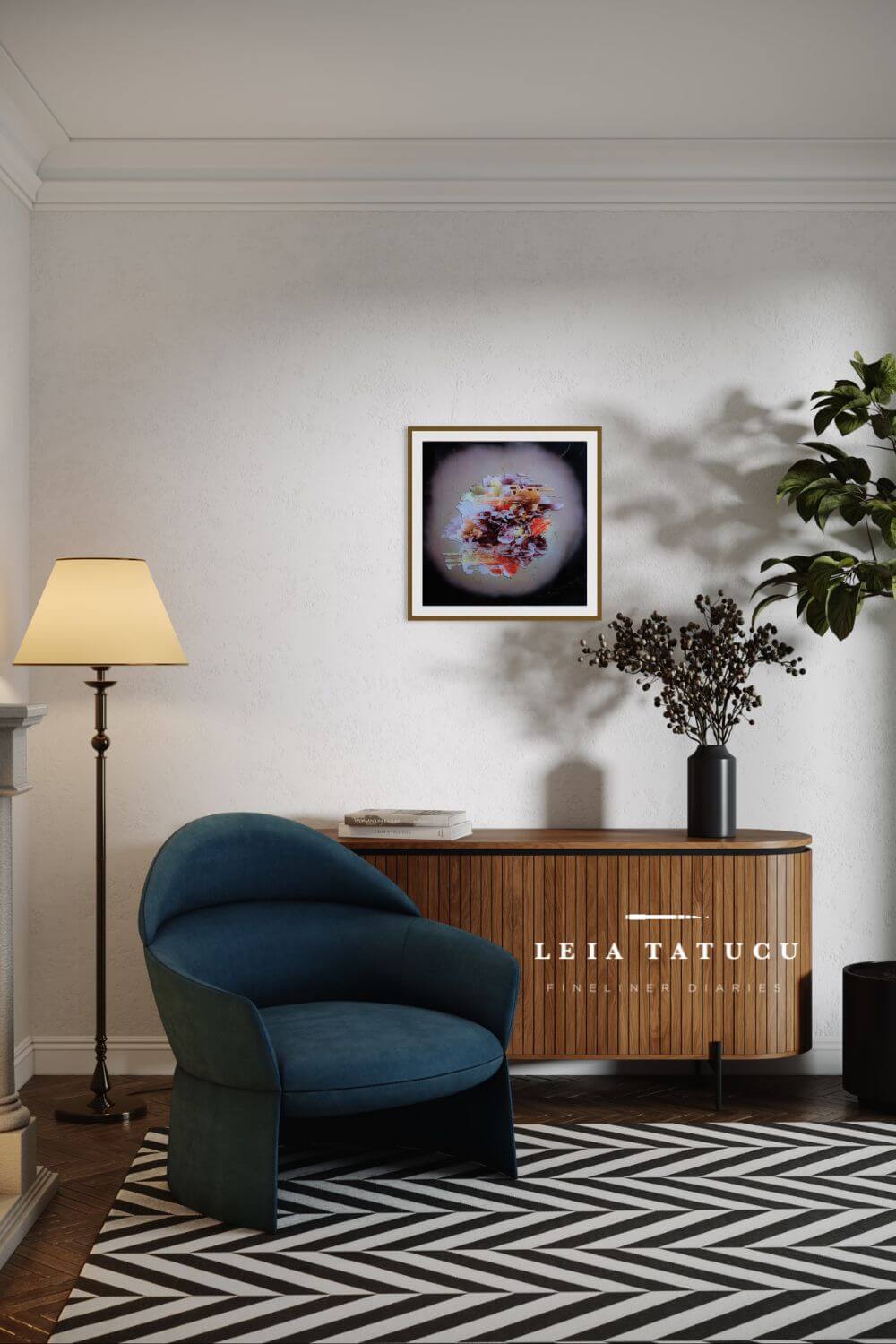 Peony Glitch Print de Artă în Ediție Limitată