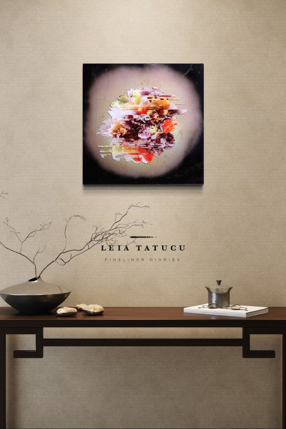 Lucrare de Artă Peony Glitch