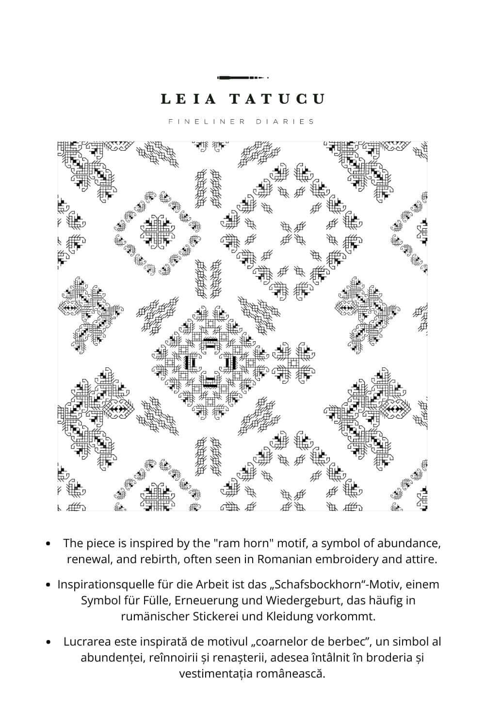 Rumänische traditionelle geometrische Motive in Weiß auf rotem Hintergrund