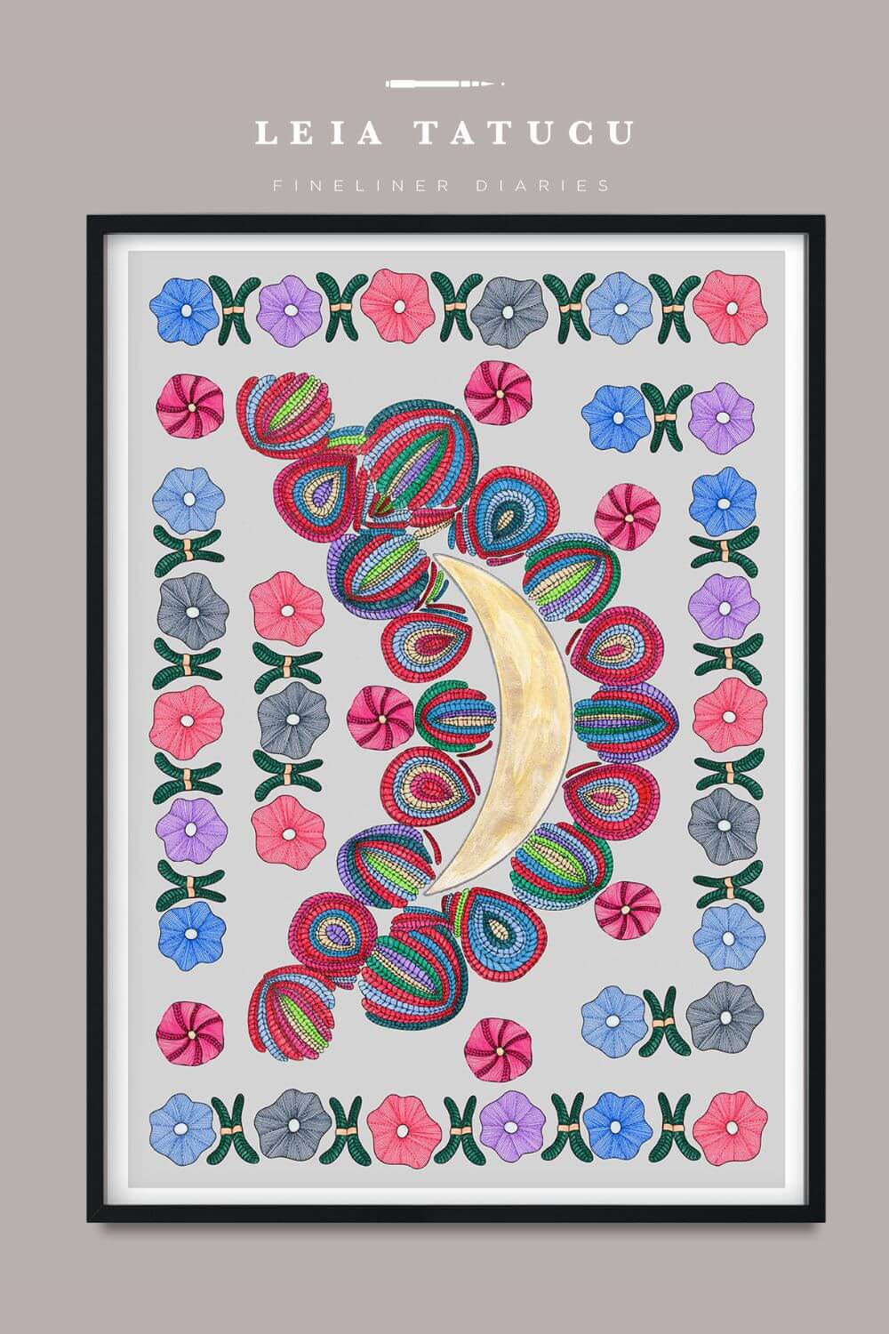 Braided details and lunar motif from Romanian traditional vest