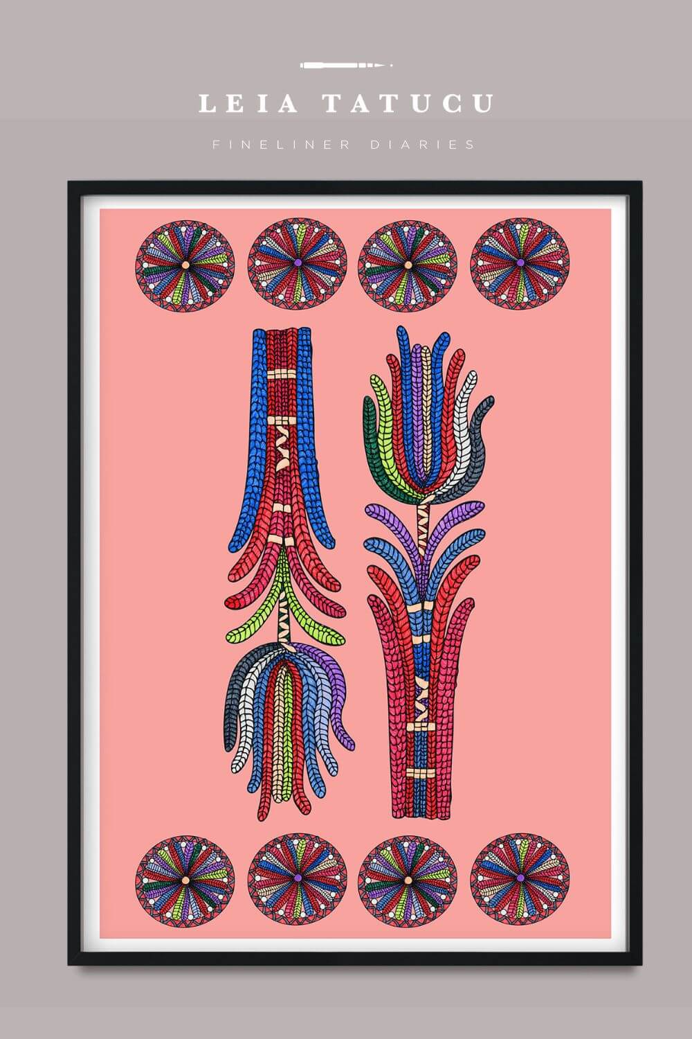 Braided solar motifs from Romanian traditional vest