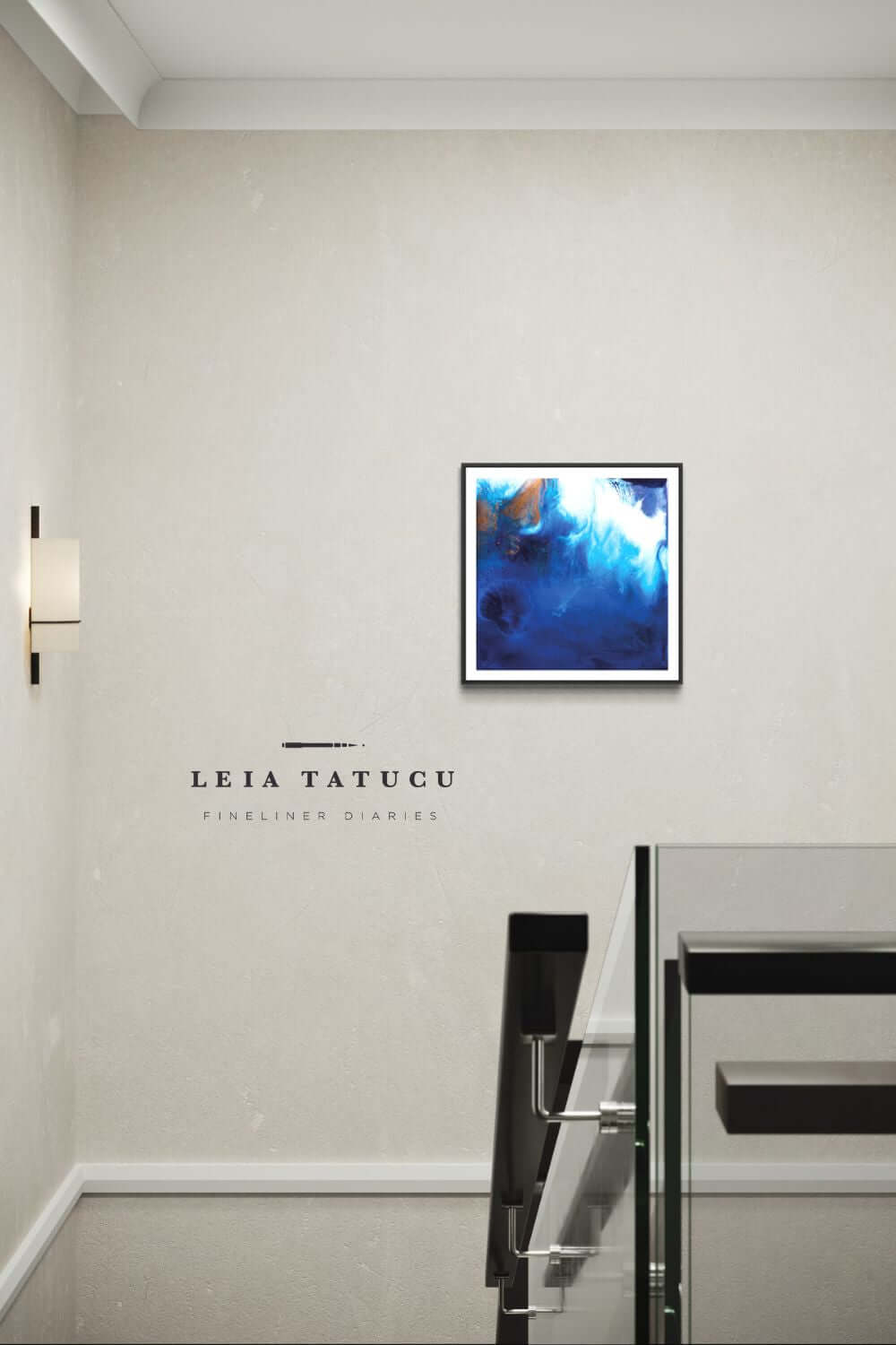 Deep Blue Shades Kunstdruck