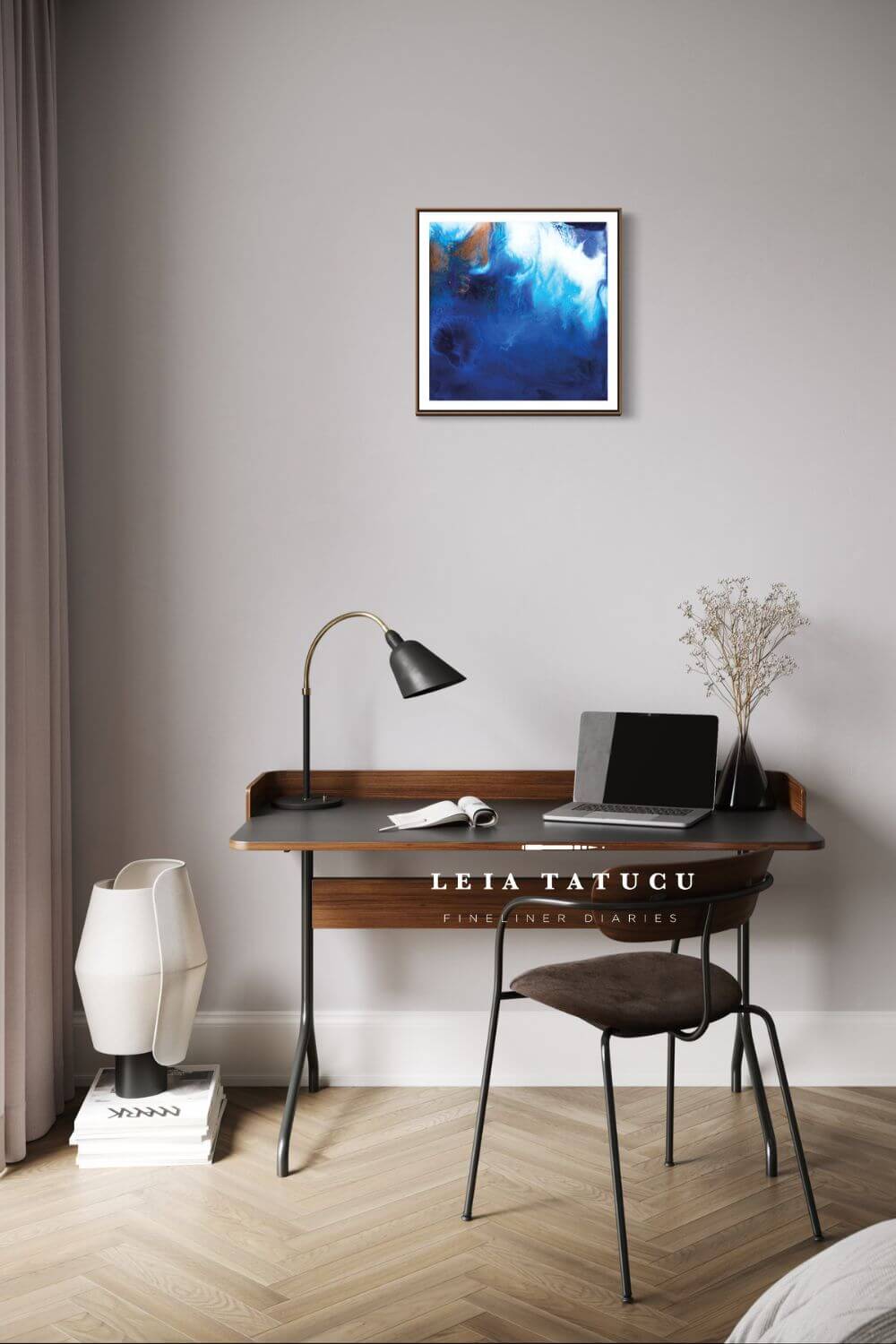 Deep Blue Shades Kunstdruck