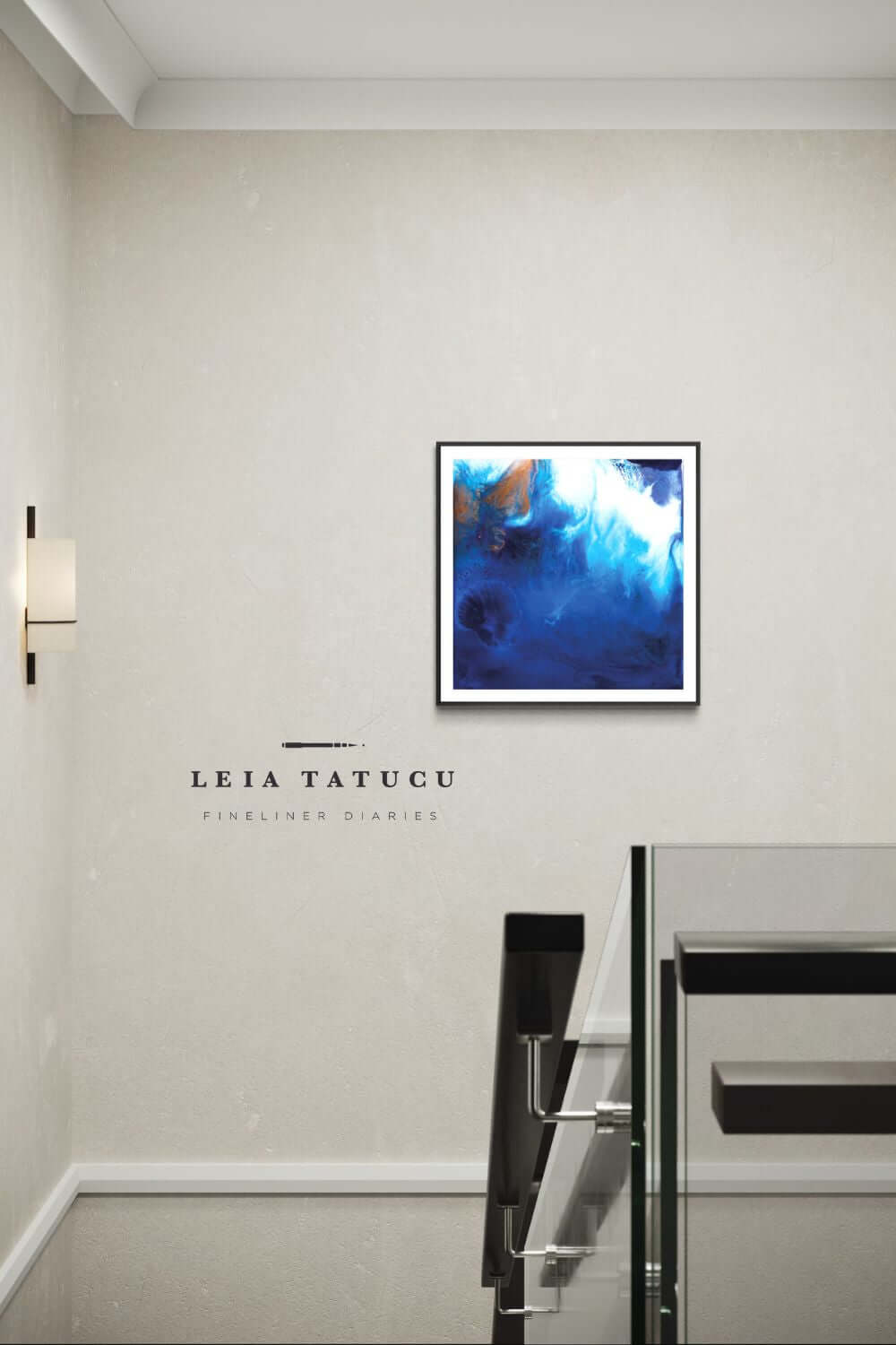 Deep Blue Shades Kunstdruck