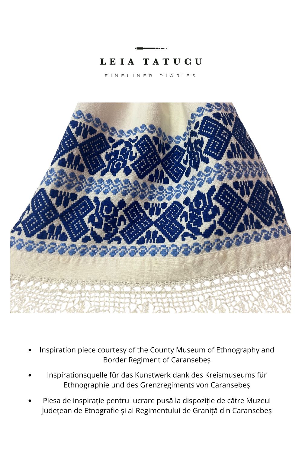 Geometric Pattern from a Romanian Traditional Decorative Wall Cloth